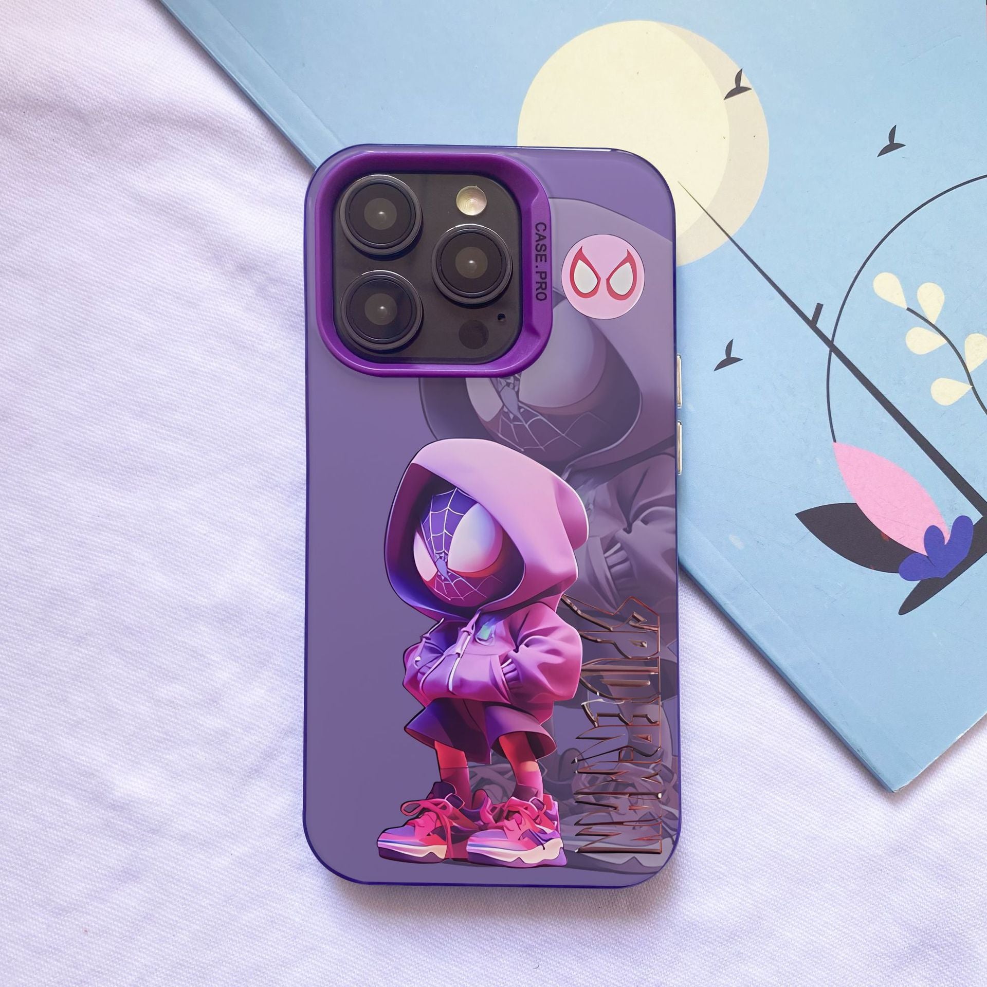 Silver IMD Original Illustration Spider-Man Phone Case for iPhone 16 Pro Max | Buy Phone Cases Online