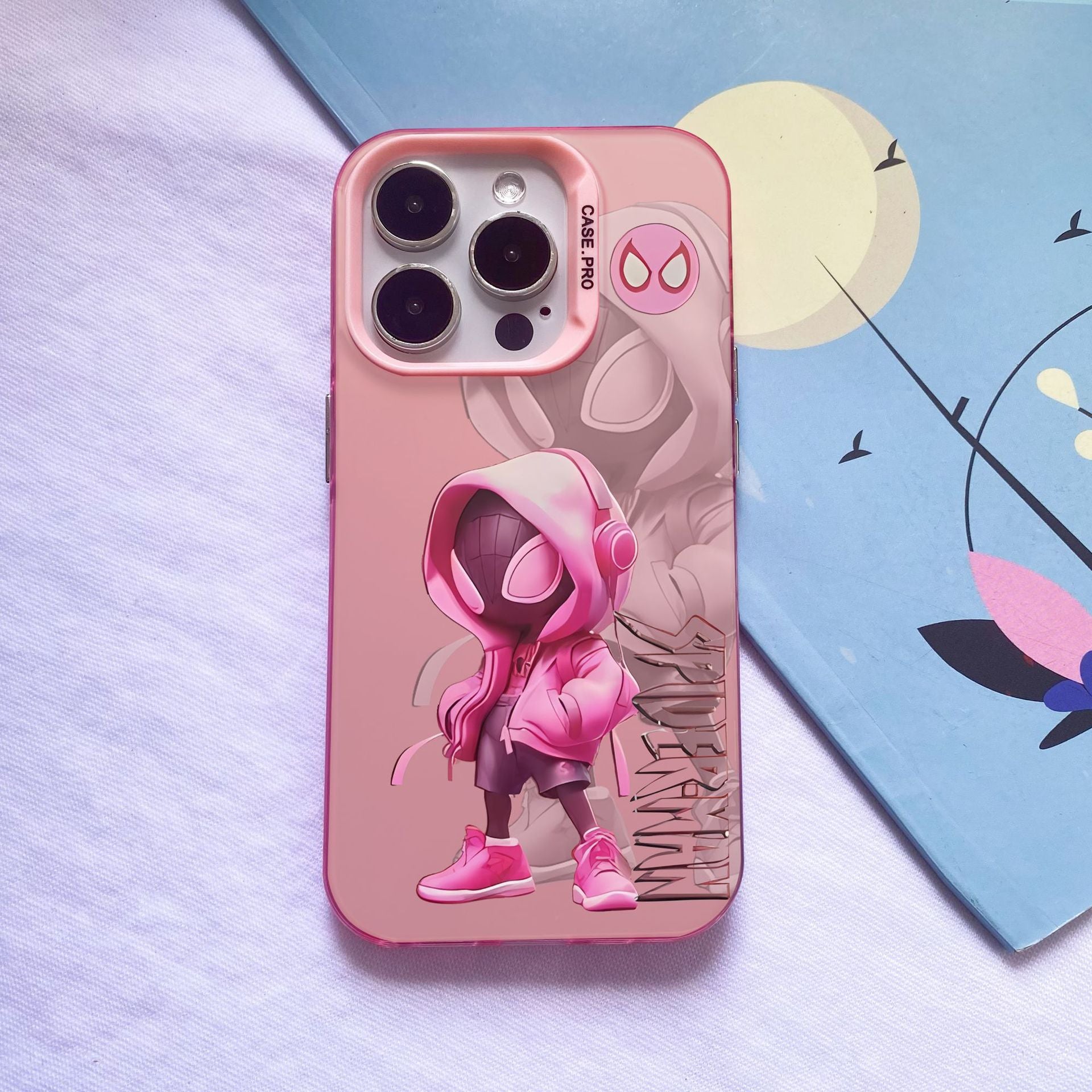 Silver IMD Original Illustration Spider-Man Phone Case for iPhone 16 Pro Max | Buy Phone Cases Online