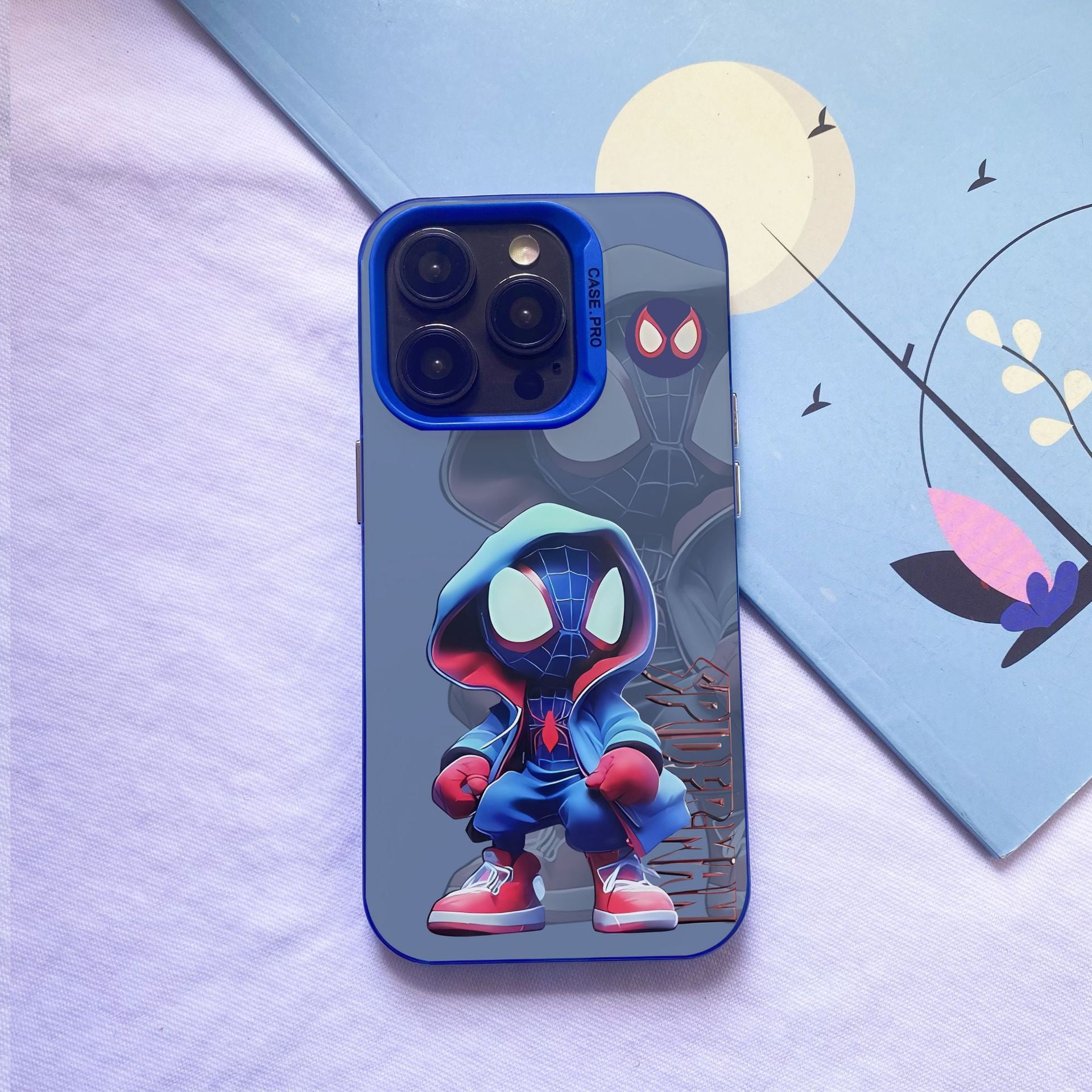 Silver IMD Original Illustration Spider-Man Phone Case for iPhone 16 Pro Max | Buy Phone Cases Online