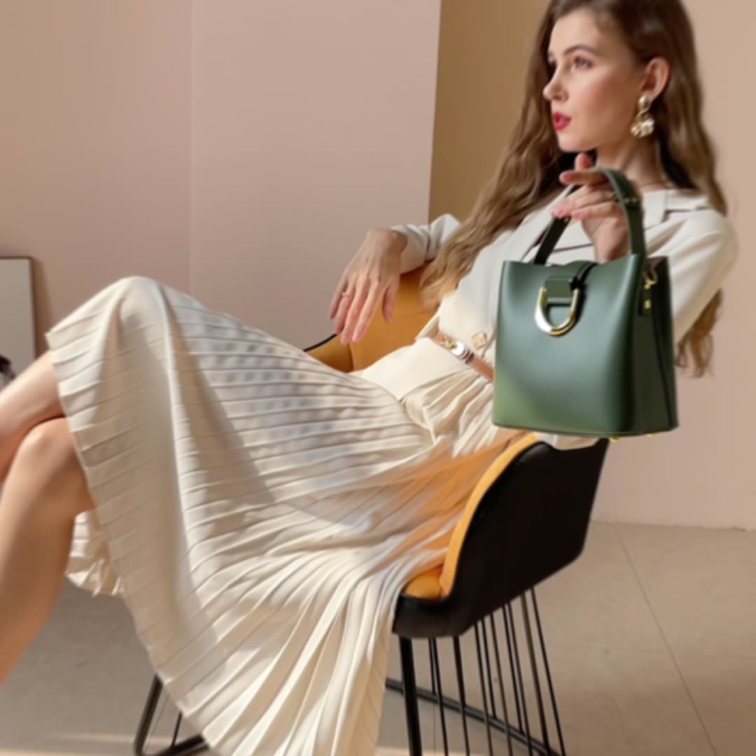 Trendy 2025 Designer Bucket Bag - 3-in-1 Convertible Women's Tote for Commute/Travel/Shopping