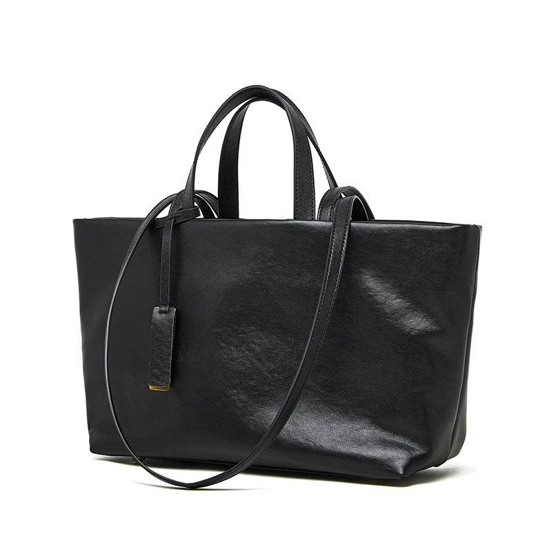Vintage Genuine Leather Tote Bag for Women 