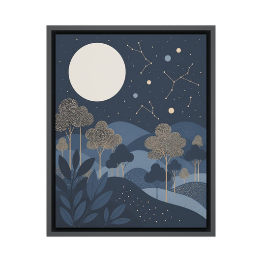 celestial-moonlit-forest-floating-frame-wall-art | white-background-true-floater