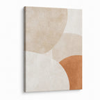 Creamy Japandi Plaster Semicircles Canvas Wall Art 01 white background left-view wrapped canvas main image