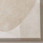 Creamy Japandi Plaster Semicircles Canvas Wall Art 01 close-up canvas texture and wrapped edge detail