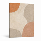 Creamy Japandi Raw Sand Geometric Canvas Wall Art room wall decor mockup