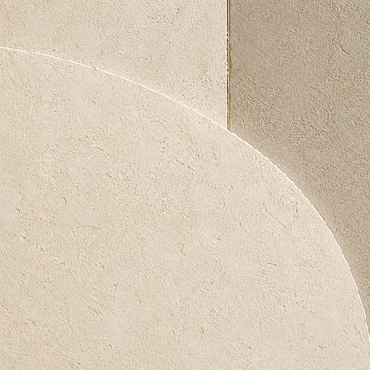 Creamy Japandi Raw Sand Geometric Canvas Wall Art wrapped canvas detail