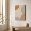 Creamy Japandi Raw Sand Geometric Canvas Wall Art side edge canvas print