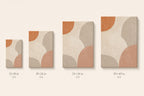 Creamy Japandi Raw Sand Geometric Canvas Wall Art canvas wall art