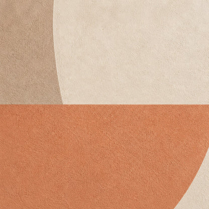 Creamy Japandi Terracotta Arches Canvas Wall Art wrapped canvas detail