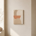 Creamy Japandi Terracotta Arches Canvas Wall Art side edge canvas print
