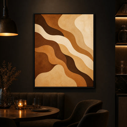 earthtone-flowing-organic-curves-floating-frame-wall-art | wall-scene-secondary