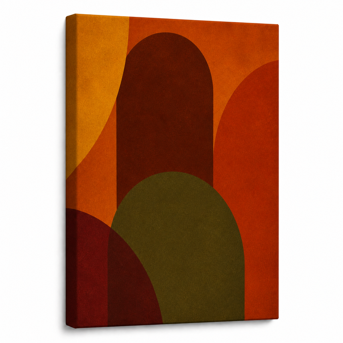 Retro Arches Geometric Floating Frame Wall Art - Frameless white background SKU