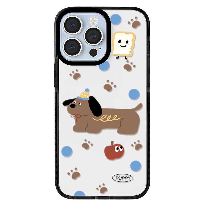 iPhone 16 Pro Acrylic Brown Puppy Case