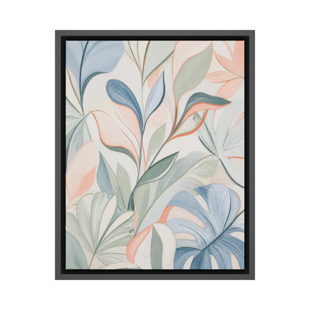 sage-blue-abstract-botanical-leaves-floating-frame-wall-art | white-background-true-floater